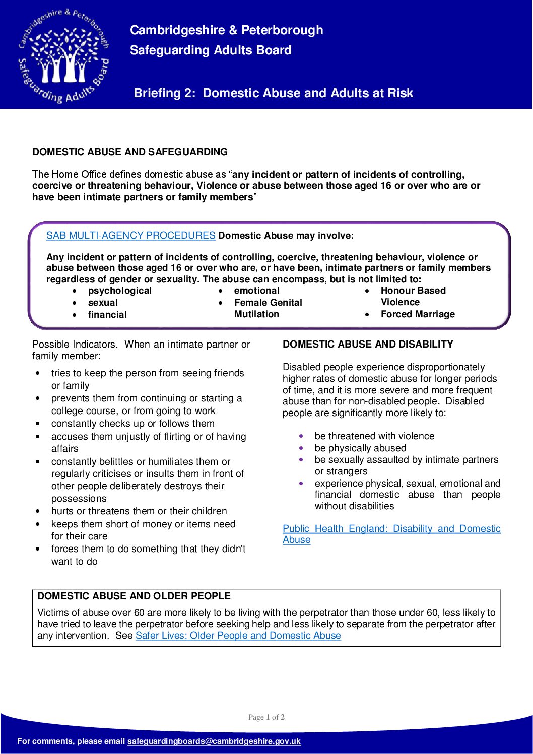 Briefing 2 – Domestic Abuse | Cambridgeshire and Peterborough ...